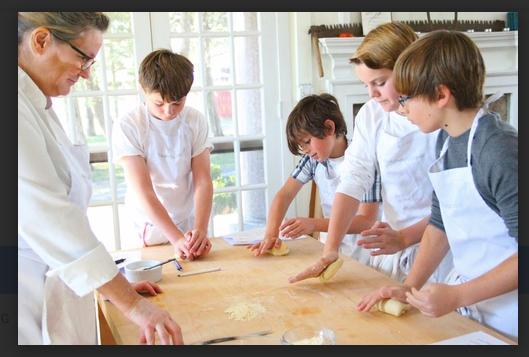 Kids Cooking Class, making pasta