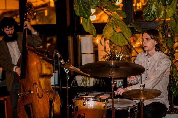 The drummer and bassist of Solomon lindenberg trio
