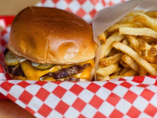 GameDay Burger Mania every Sunday. 1/4 lb. burger and fries $3.99 all day.