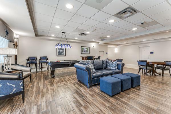 Game Room of The Pearl Senior Living
