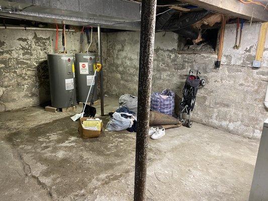 My basement. After Empire Plumbing left n I cleaned