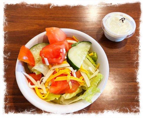 Simple side salad - small, but super fresh