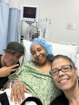 My friends showing love on surgery day