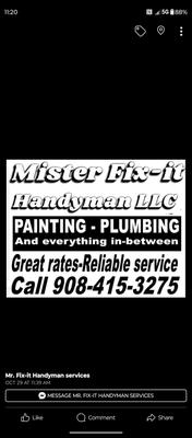 Mr Fix it Handyman Services