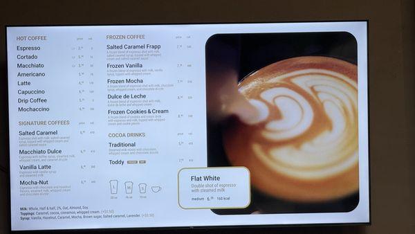 Menu! It may say limited selection available but I'm told that's not as much true! Only the toddy is not available yet.