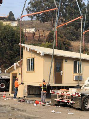 Assembling new laundry building.