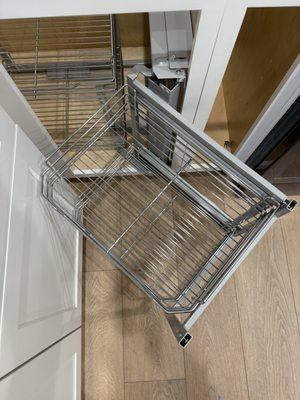 Incorrectly measured cabinet. The insert doesn't fit and door won't close.