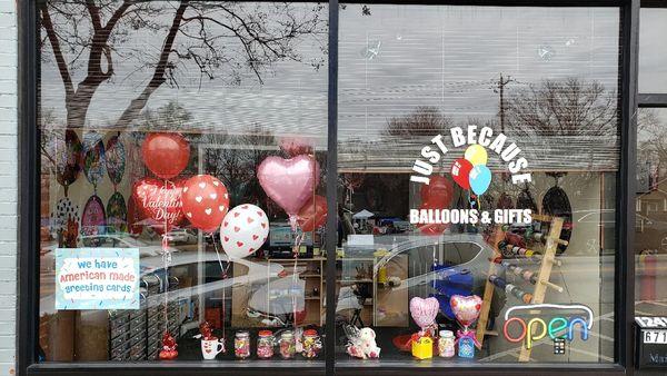 Come in...we're open and ready to help you find the perfect balloon arrangement or gift for your next event! We deliver!