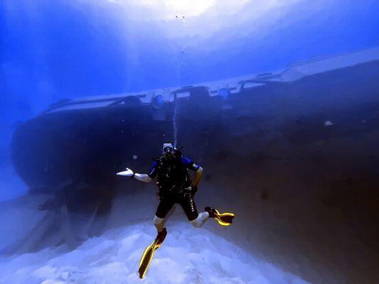 Me in front of the SS Kittiwake