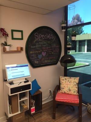 Warm, inviting and modern salon!