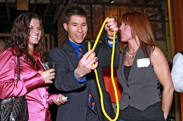 Socials and parties are more fun with magic.  Corporate event in Seattle.