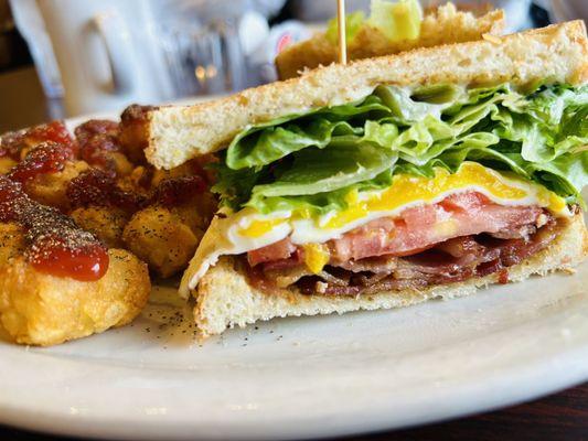 BLT w a fried egg in it. Yum!