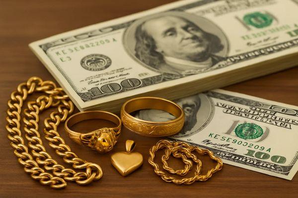 "Gold prices are strong! Get the most for your gold - sell to us today."
"Unlock the value in your old jewelry. With gold at a premium,