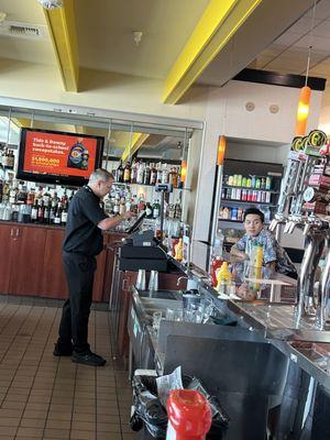 Johnathan hard at work even on his last day