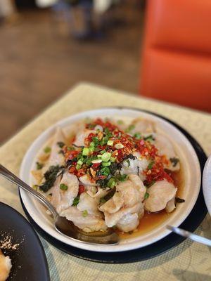 Steamed Fish Fillet With Chopped Chili 剁椒蒸鱼片 ($20.99)