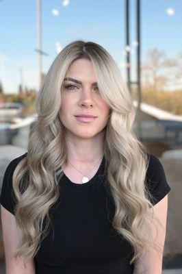 My hair before the cut but she also did my color. My hair is still very healthy, soft and bright as I wanted!