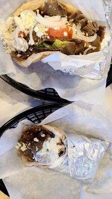 D' 2 big fat gyros Yassou's Greek Monday July 11, 2022