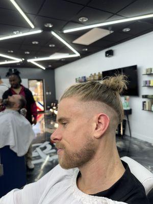 Skin fade + beard fade