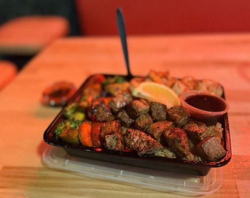 Shrimp and Filet Fried Rice