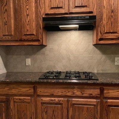 Back splash coastline hex mosaic
Eleganza tile