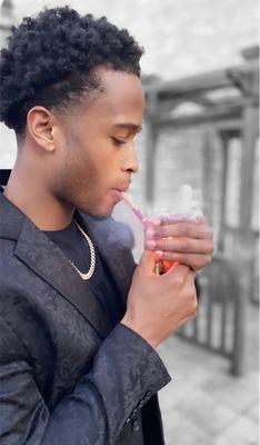 Smoking a rose petal blunt