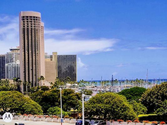 Ala Wai Boat Harbor | Prince Waikīkī Hotel | Photo taken at Ala Moana Center | 4th Floor