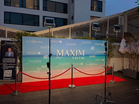 Step and repeat backdrops rental