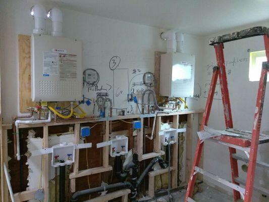 We install tankless,water heater,
