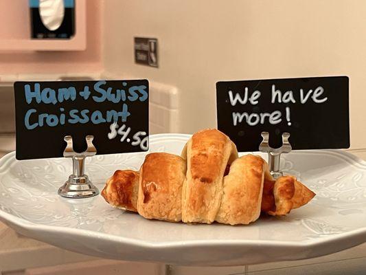 Ham and Swiss croissant