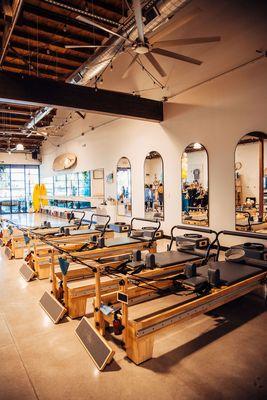 Good view of our Reformers and the historic wood trusses of the Old Potato Barn