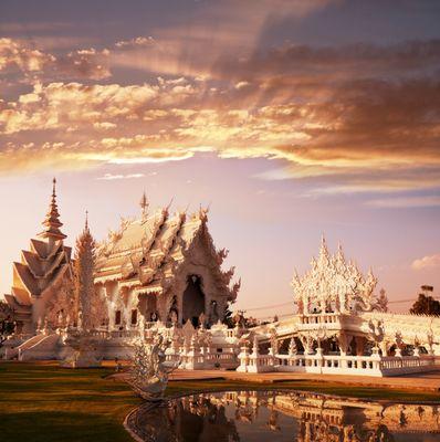 White Temple at sunset