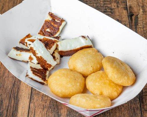 Fried arepitas with cheese