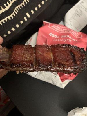 Close up picture of the ribs