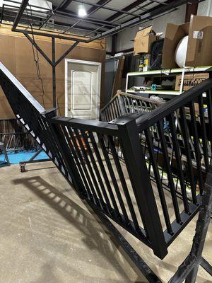 Large railing for industrial use powder coated by ProCoat Metals