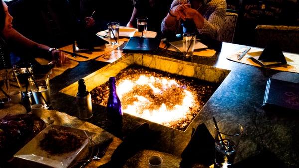 Dine around the fire.