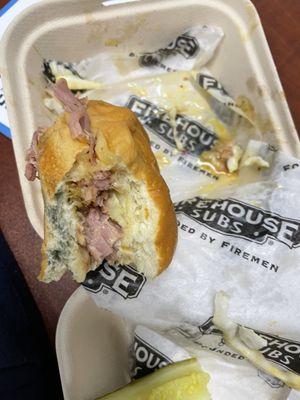 Molded bun on kings King Hawaiian Sub that was sent to me