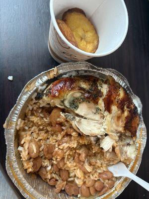 The food is good, they give you nice portions. I got rice & beans with Chicken