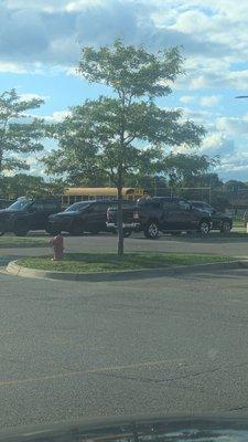 This is the picture of the parking lot I get to sit in. Waiting for my stepson