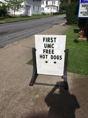 Free community cookout every Thursday evening 6:00-8:00 PM