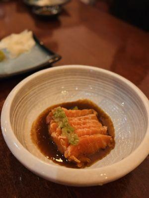 MASU|YUZU king salmon, yuzu miso and pickled wasabi. It was great.