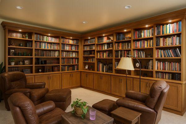 Custom Bookshelf for a library loft!