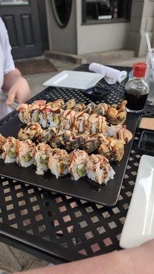 Nama, Kani, Rian, and Surf & Turf rolls.