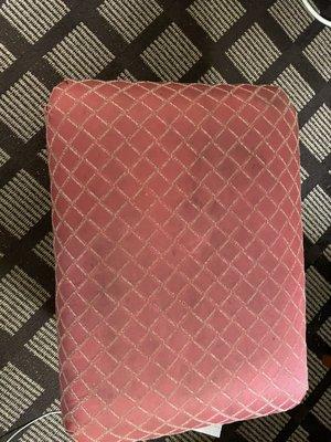 The well used chair and leg rest