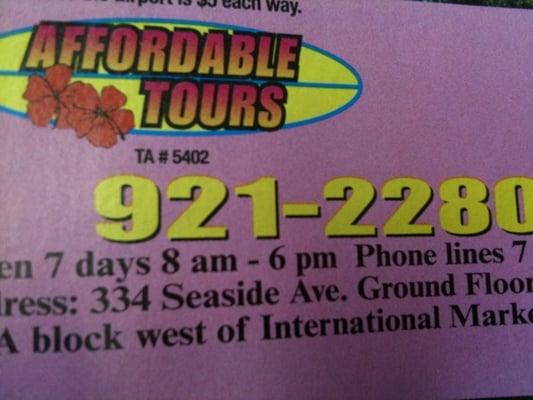 Affordable Tours