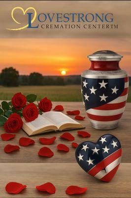 AMERICAN FLAG URN
