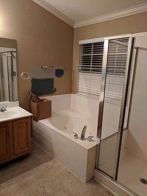 Before tub/shower for comparison