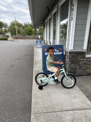 My son and his new wheels