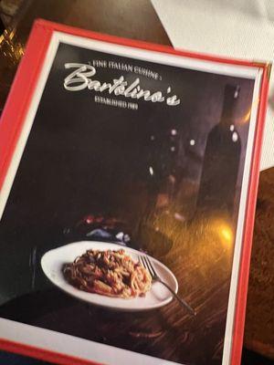 Cover of the menu