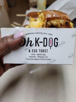 Oh K Dog & Egg Toast