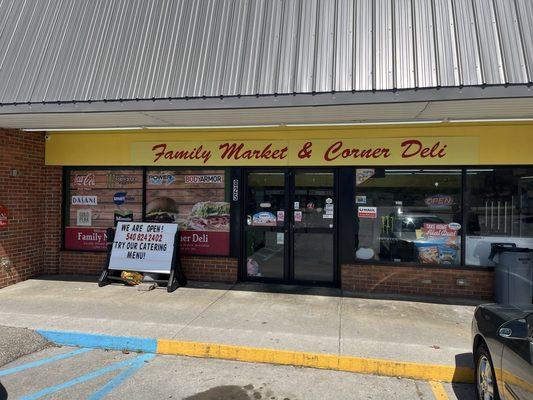 Front of store